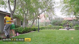 BRAZZERS - Big-boobed cougars Miss Raquel And Melony Udders Scout Around For Giant Sausages And Share Them In A 3 way