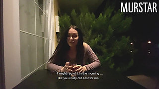 Helped a Hot Brunette and She Thanked Me Well