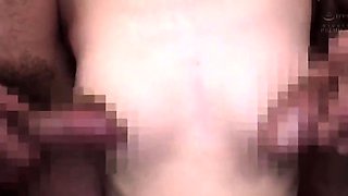 Hot asian slut gives hardcore blowjob to white stud