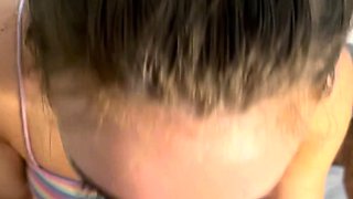 Amateur Bikini Babe in Blue is POV Blowjob Slut