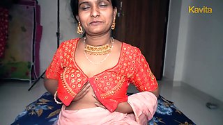 Desi Indian Kavita Close Up With Hairy Pussy In Saree