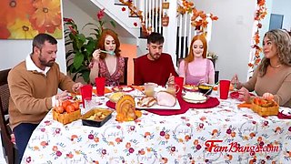 Stepmom Arietta Adams in Raunchy Thanksgiving Orgy: Family Roleplay & Taboo Fun