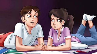 Summertime saga Hot teen gets her asshole filled with cumshot