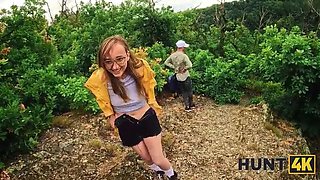 HUNT4K Cuckold Reality - Spanish Girlfriend Nico Vegas Sucks Stranger's Dick in Forest Then Kisses BF