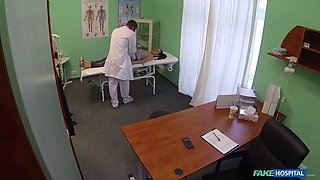 Fake Hospital: Horny British MILF Jess West Gets Deep Pussy Eating & Blowjob From Doctor Then Takes Massive Facial POV