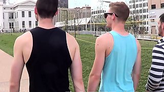 Cute twinks fuck and breed in hot 3some