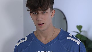 Horny teenage loves to bang guys in uniform