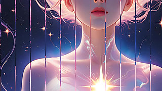 Cosmic Dream Goddess Nude Woman Floating in Surreal Fantasy Dreamscape Ai Art Slideshow