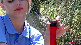 Hockey Stick Jerk off Featuring Chloe Toy