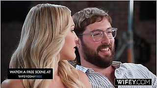 Gorgeous Blonde Hotwife Savvy Suxx Rides A Huge Cock In Front Of Fiance