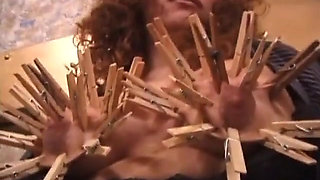 Clothespins on the tits