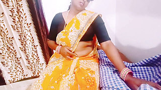 Indian Saree Stepmom and Stepson Hardcore Fucking Telugu Dirty Talks.