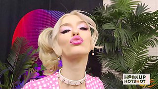 90-Tear up Ash-blonde Emma Rosie Takes Bryan Gozzling's Meaty Spear Up Her Booty!