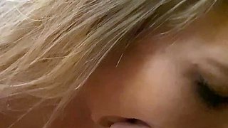 Skinny blonde teen Amanda Sucks her boyfriends big cock