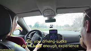 Driving License Passed for First Deep Anal Sex in the Car
