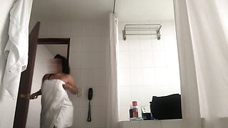 Big ass of my stepmom in the bathroom