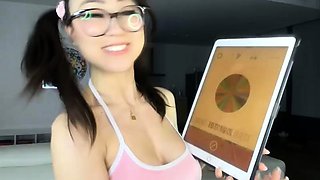 Amateur asian teen licks ass and sucks cock