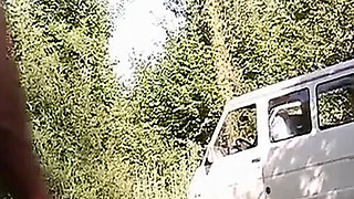 French Tattooed Slut Eats Cum in Outdoor Threesome with BBC