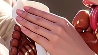Huge SSBBW Makes Thin Girl Lick Her Big Soft Feet - Humiliation