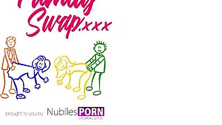 Gianna Grey's family swap erupts with raw, creamy intimate passion