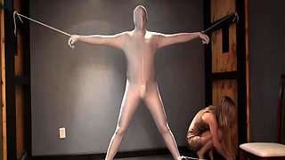 Femdom fetish mistresses fuck bdsm loser with strapon