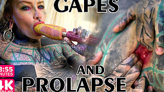 Tattoo Girl Masturbating, Fingering Her Pussy and Ass