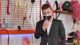 Shame4k. the best way to lose virginity is to nail a local domina and to sperm in her facehole