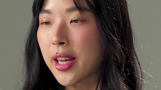 Sensual Asian brunette plays with her pussy in spectacular solo orgasm