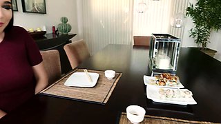 Mexicana blowjob with her big boobs