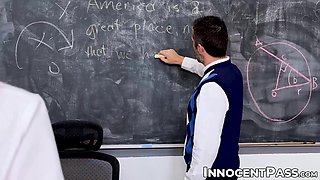 [censored] Trinity Olsen squirts as he takes the massive cock of teacher Donnie Rocka