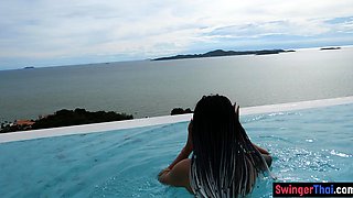 Bubble butt Thai teen fucked hard doggy