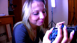 Hot blonde milf tastes a young big cock