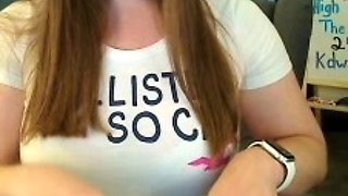 Awesome Teen With Big Boobs Dildo Masturbation