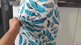 Hot Latina Stepdaughter Fucks Stepdad in Kitchen - Big Dick Doggystyle Action