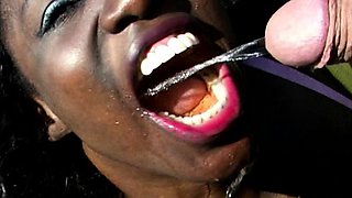 Devoted African Wife Spits On Dildo