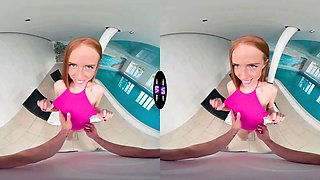 Chesty babe teases and nails fortunate guy by the pool - tmwvrnet