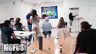 MOFOS - Kona Jade Big Tits Brunette Gets Fucked Hard In The Bathroom At Bingo Night