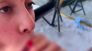 Hot Brunette Girlfriend POV Blowjob