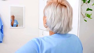 nurse gets a glory hole ass fuck