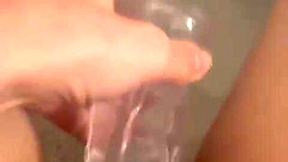 Homemade Bath Time Dildo Orgasm