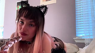 Sexy teen ebony solo toy masturbation