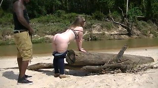 White wife goes to Africa for some real hard cock