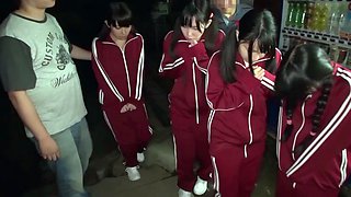 Horny busty japanese teen group sex with big black dick 03