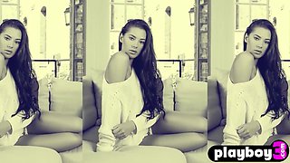 Light-haired COUGAR unveiling spectacular figure after smallish stunner posed for Playboy