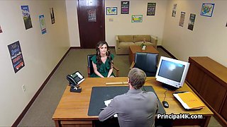 Mrs Harper meets principals big penis for the first time