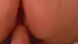 Latina Riding Huge Dildo