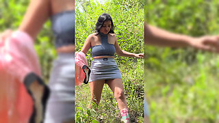 Brunette Was Lost in the Forest and a Good Man Showed Her the Way Out.
