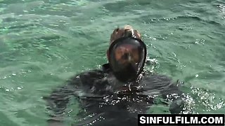 Hairy cutie stretches her legs wide for hardcore pussy pounding