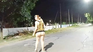 Girl Showing Vagina with Semen Without Panties - Sex on the Street