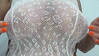 Mature Solo in a White Suit